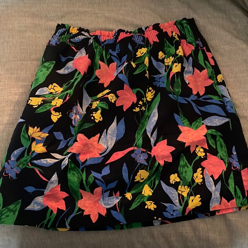 JCrew floral sidewalk skirt